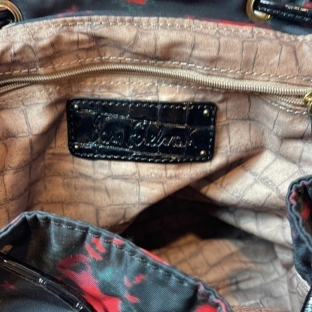 Sam Edelman floral printed backpack black and red - Picture 7 of 9